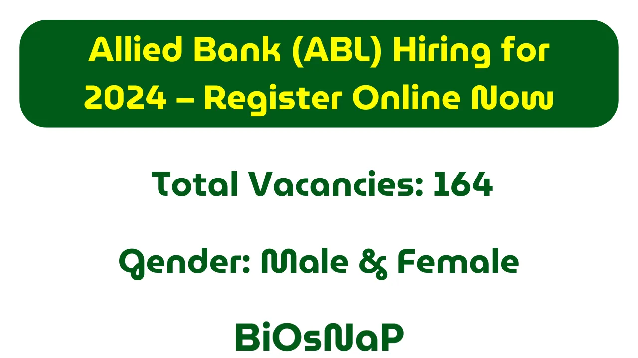 Allied Bank (ABL) Hiring for 2024