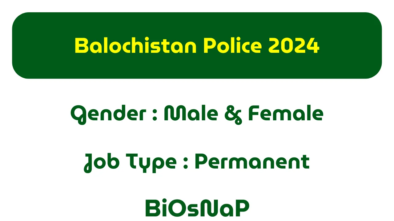 Balochistan Police 2024