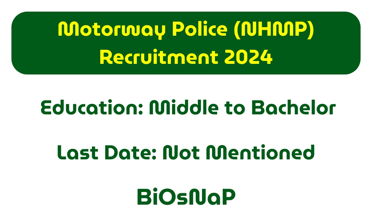 Motorway Police Recruitment 2024