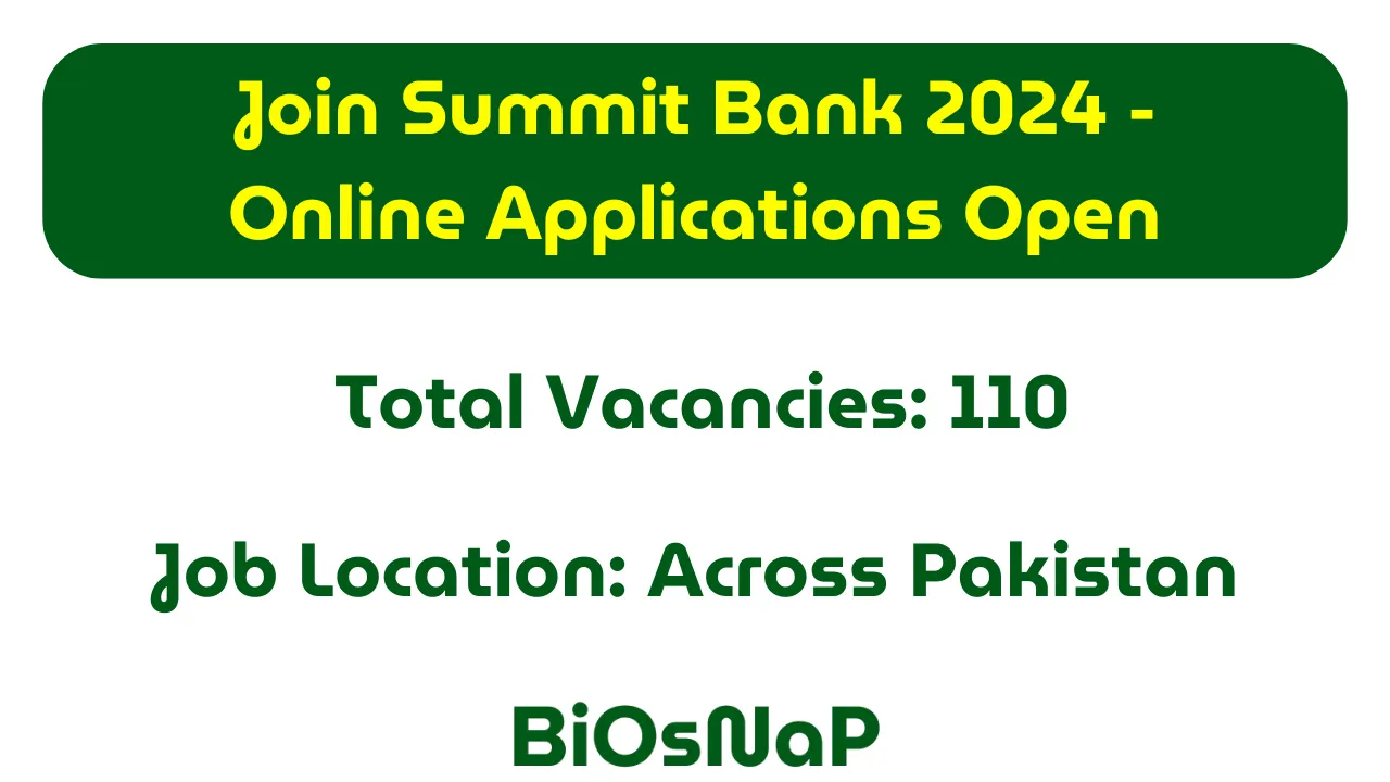 Summit Bank Jobs 2024